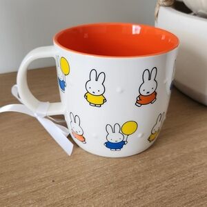 Miffy Balloon Design White Orange Mug By Magenta Coffee Tea Cup NWT